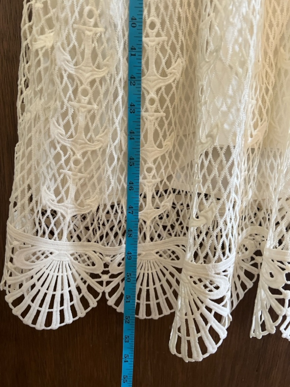Cream Lace Button-Front Women's Dress - Picture 9 of 13